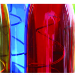 Farbige Flaschen, Detail